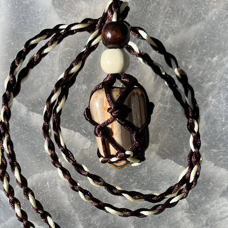 For Sale - Handmade Petrified Wood crystal holder necklace in Gainesville, Florida