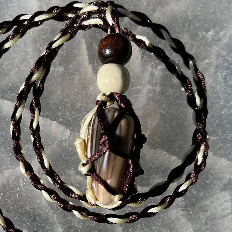 For Sale - Handmade Petrified Wood crystal holder necklace in Gainesville, Florida