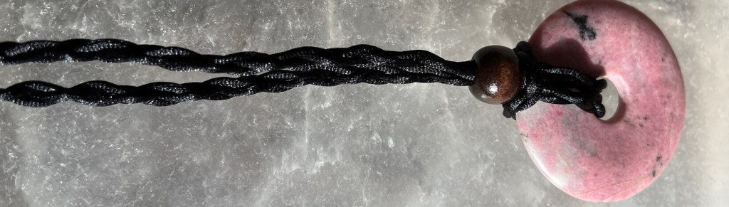 Rhodonite Donut Pendant&nbsp;Necklace