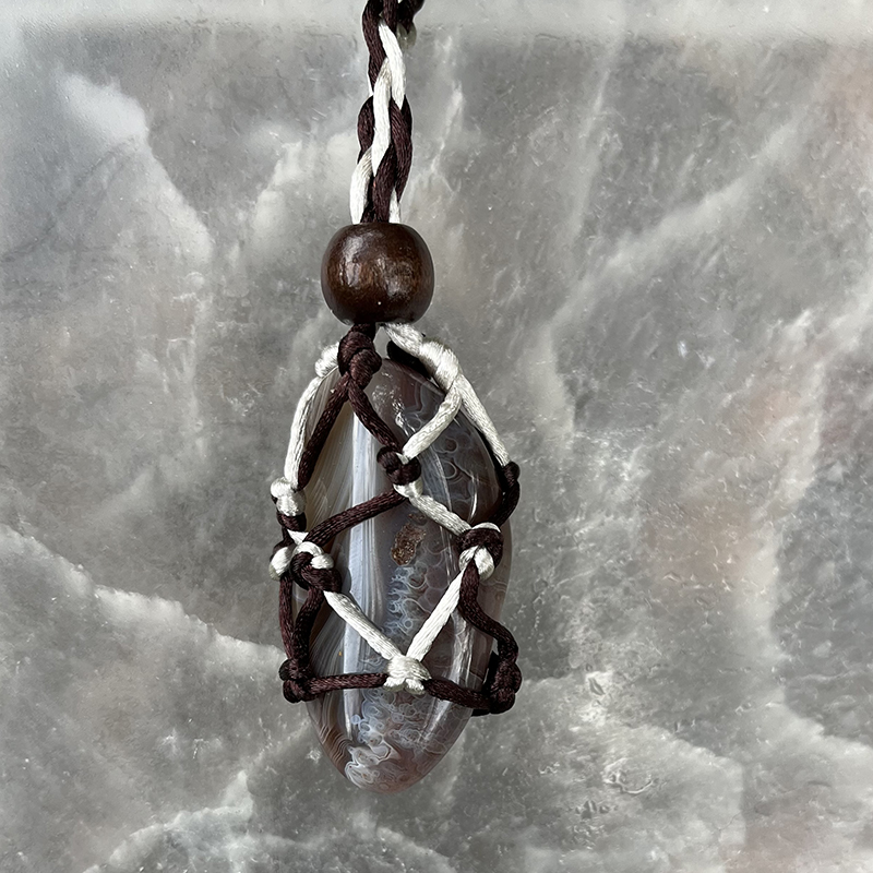 For Sale - Handmade Botswana Agate crystal holder necklace in Gainesville, Florida