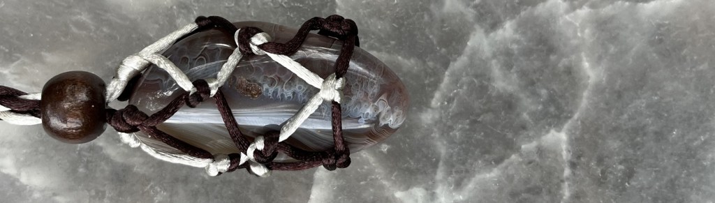 For Sale - Handmade Botswana Agate crystal holder necklace in Gainesville, Florida