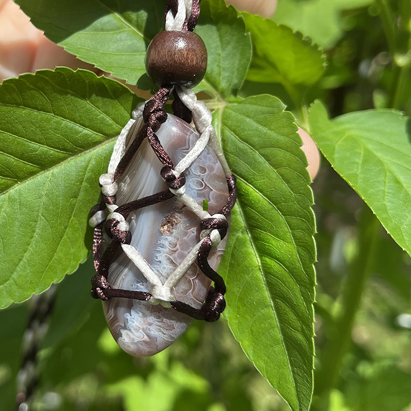 For Sale - Handmade Botswana Agate crystal holder necklace in Gainesville, Florida