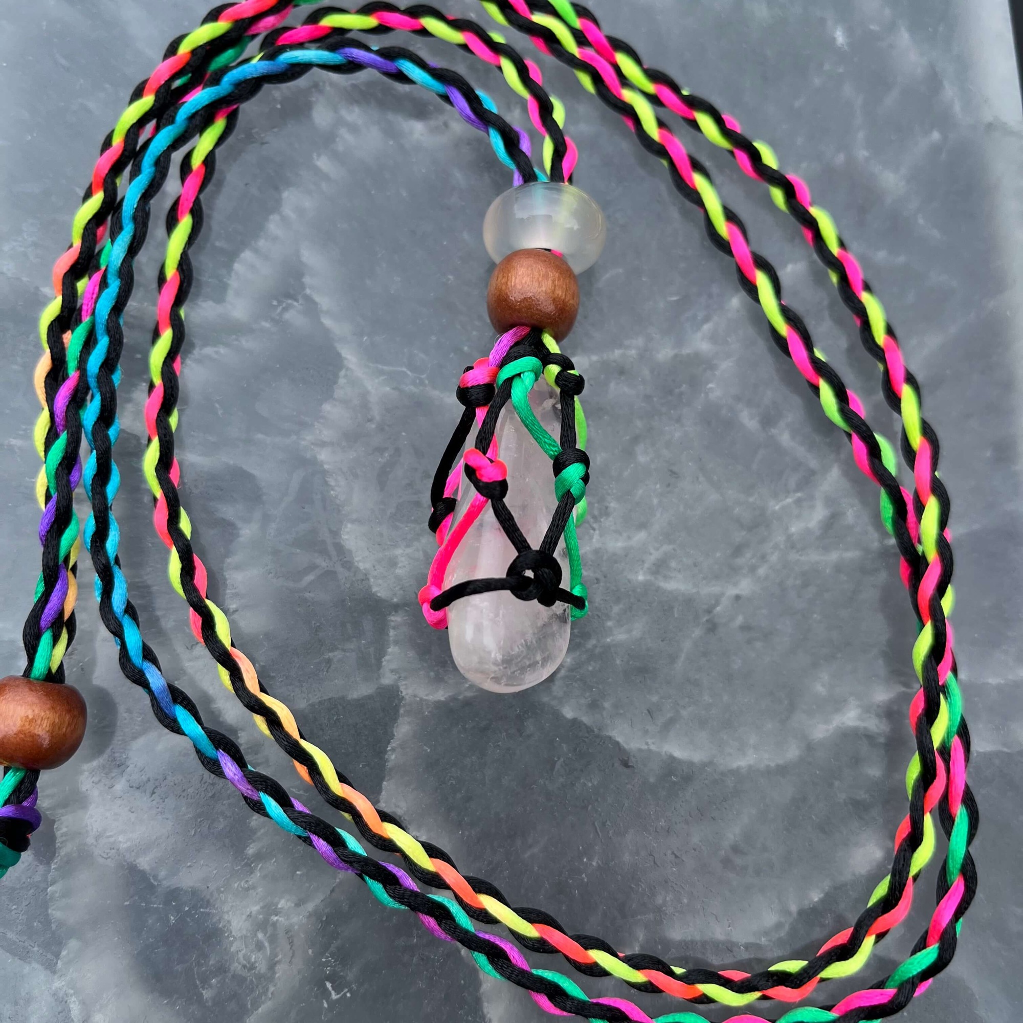 For Sale - Handmade quartz crystal holder necklace in Gainesville, Florida