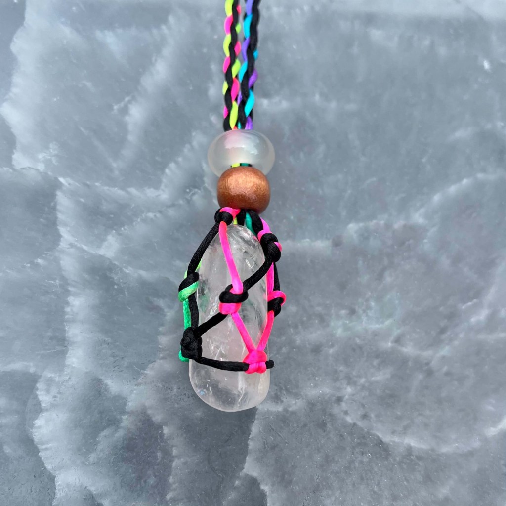 For Sale - Handmade quartz crystal holder necklace in Gainesville, Florida