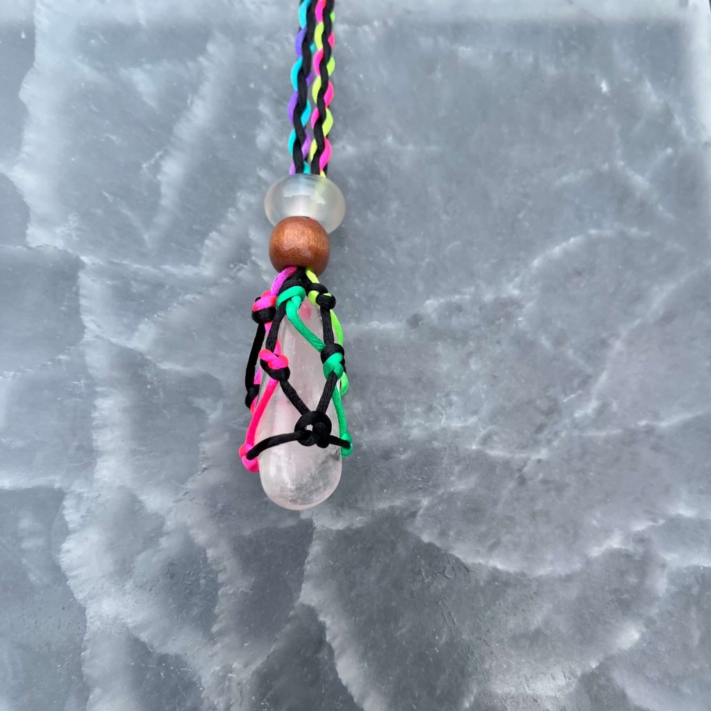 For Sale - Handmade quartz crystal holder necklace in Gainesville, Florida