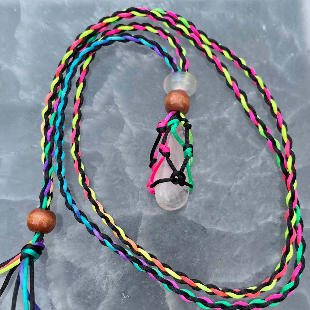 For Sale - Handmade quartz crystal holder necklace in Gainesville, Florida